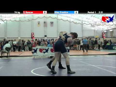 Tj Duncan vs. Riley Prentice at 2013 ASICS University Nationals - FS