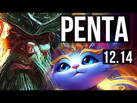 GANGPLANK vs YUUMI (TOP) | Penta, 12/3/7, Godlike, 800K mastery | EUW Diamond | 12.14