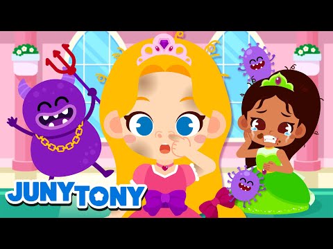 Stinky Princesses & Happy Germs | Kids Hygiene Songs Compilation | JunyTony