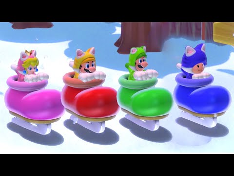 Super Mario 3D World 100% Walkthrough Part 2 - World 3 + World 4