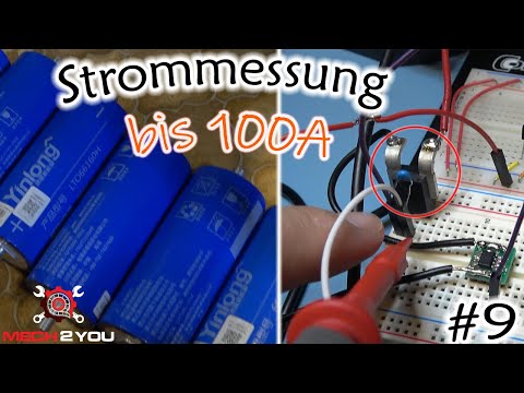 #9 Strommessung bis 100A mit einen Arduino 168P und den Stormmessensor ACS770LCB 100U PFF T