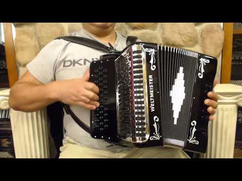 WM571F - Black Weltmeister 571 Diatonic Accordion FBbEb Fa MM 34 12 $1699