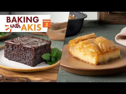 Greek Custard Pie - Galaktoboureko & Greek-Style Chocolate Pie in 10’ | Baking With Akis | Episode 3