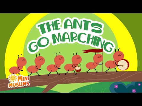 Islamic Songs For Kids 🐜 The Ants Go Marching 🥁  MiniMuslims