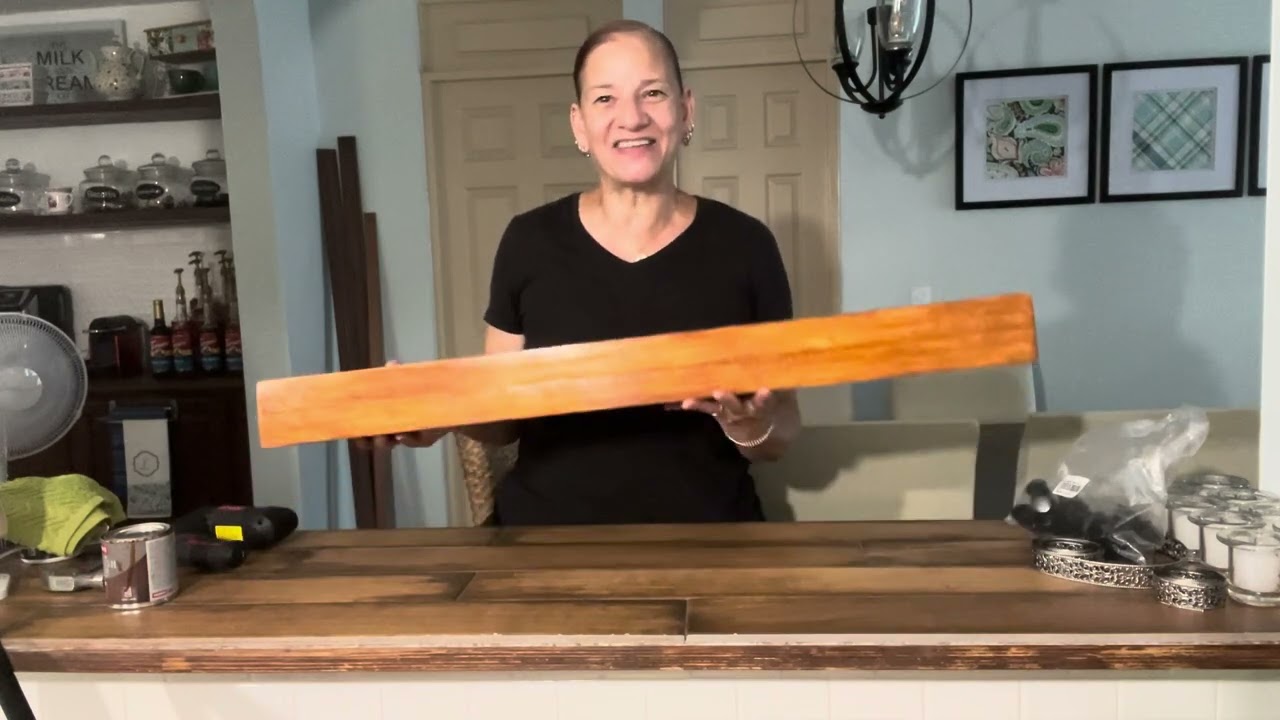 Candle holder for both candle sticks and tea lights #diy #candleholder #tealights #candles #wood