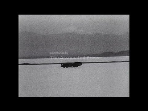 George Eyston Meets Bad Luck With Rain On Salt Lake.