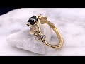 video - Curved Orchid Engagement Ring with Champagne Sapphire