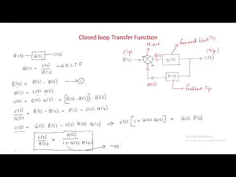 Closed Loop Transfer Function | Control Systems | Lec 6