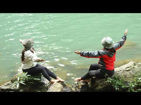 Serlui A Trekking. Water fall. Riverside.