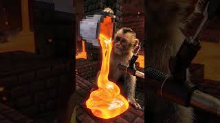 Macaco fazendo ASMR no Minecraft Nether #veo3 #googleveo3 #gemini #asmr