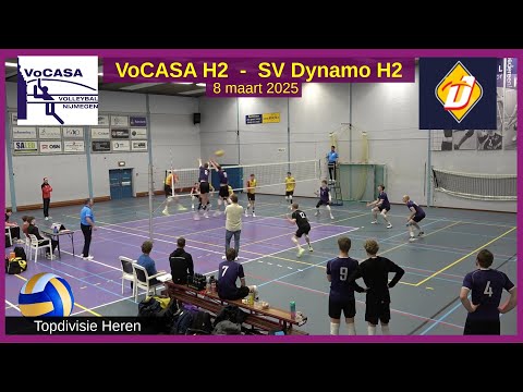 VoCASA H2 - SV Dynamo Apeldoorn H2 (8 maart 2025) FULL MATCH Topdivisie Heren Volleybal