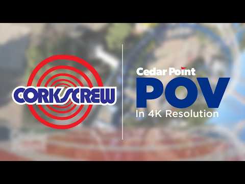 On-ride point of view of Corkscrew