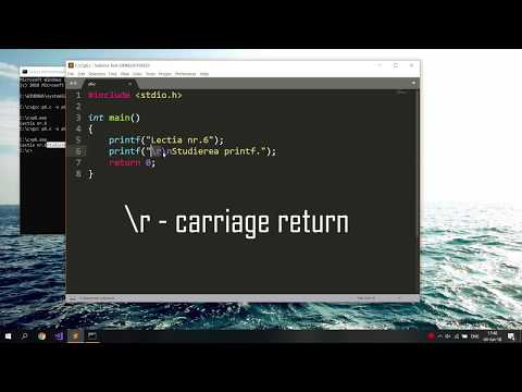 Programare pentru incepatori Limbajul C. Lectia 6 Partea 1/3. Functia Printf().