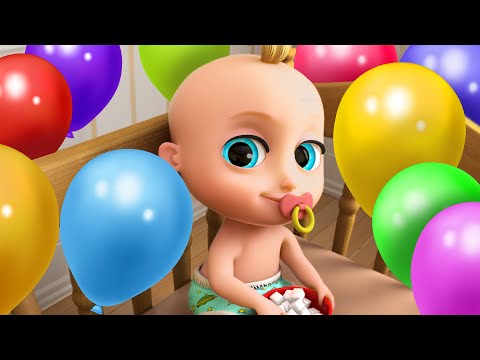 Johny Johny Yes Papa - Ballons and Los Pollitos - Learn Colors with Kids Songs