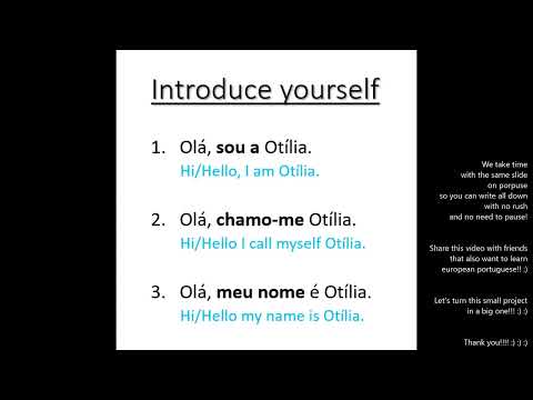 European Portuguese Lessons for Beginners (A1) - Lesson #3 - 3 Ways to say your name