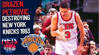 Drazen Petrovic (28 pts) Destroying New York Knicks | 1993