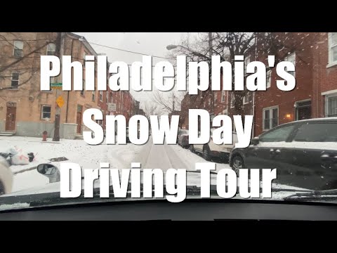 ⛄Snow Fall Driving Tour ❄️Morning Thursday February 18th, 2021 | Philadelphia Hoods (North to South)