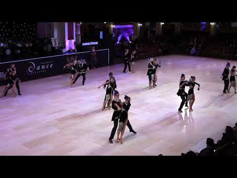 "Masquerade" champion of 2024 blackpool dance festival Latin formation dance.