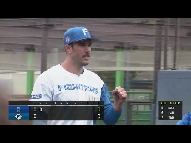 【ファーム】日本球界復帰後公式戦初登板のファイターズ・バーヘイゲン 2回4奪三振の好投!!   2024年4月23日 北海道日本ハムファイターズ 対 横浜DeNAベイスターズ