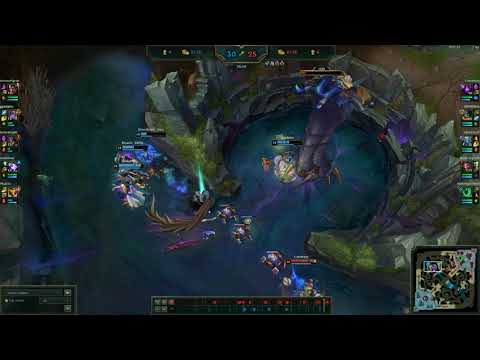 Malzahar 1 vs. 4 Baron Steal Triple Kill
