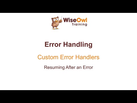 Excel VBA Online Course - 7.2.2 Resuming After an Error
