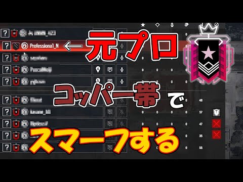 元プロゲーマーが7年振りにランクを回したらコッパー帯に連れて行かれた【レインボーシックス シージ エックス】