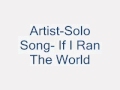 If I Ran The World