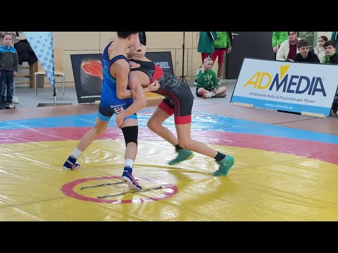 Wrestling / Ringen LM Sachsen 2025 in Plauen, Jugend A, 55 kg, Freestyle, Sell - Tonoyan