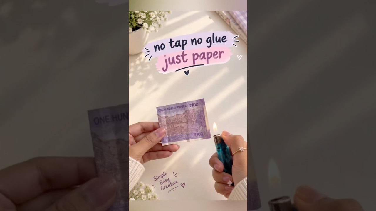 No Glue ❌ No Tape ❌ Just Paper! 😱✨|@ItsmeHanaa_h#diy#Shorts