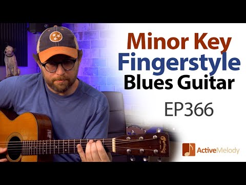 Easy Fingerstyle Blues Guitar in E Minor - Fingerstyle Blues Guitar Lesson - EP366