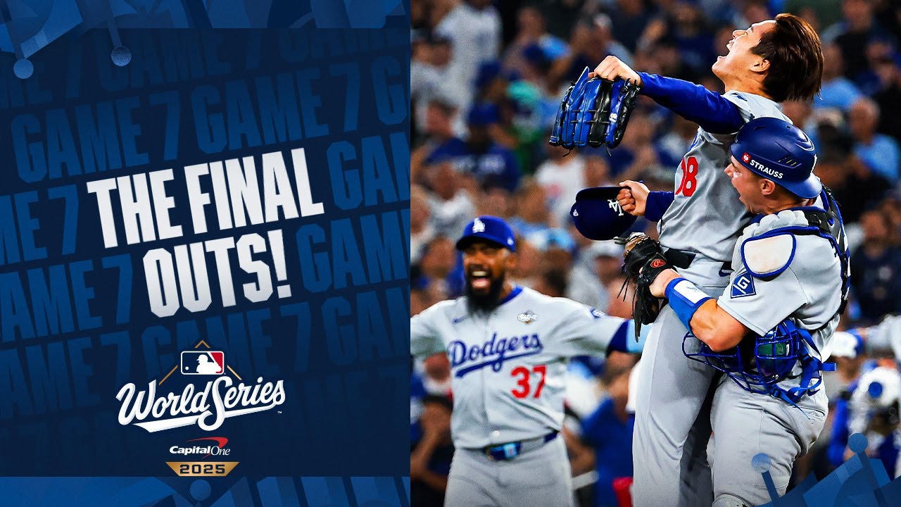 FINAL OUTS: The Los Angeles Dodgers win the 2025 World Series after an EPIC GAME 7! 🏆