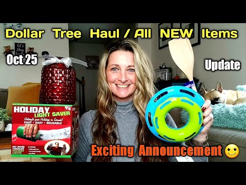Dollar Tree Haul* AMAZING ITEMS* EXCITING  ANNOUNCEMENT  Update Video