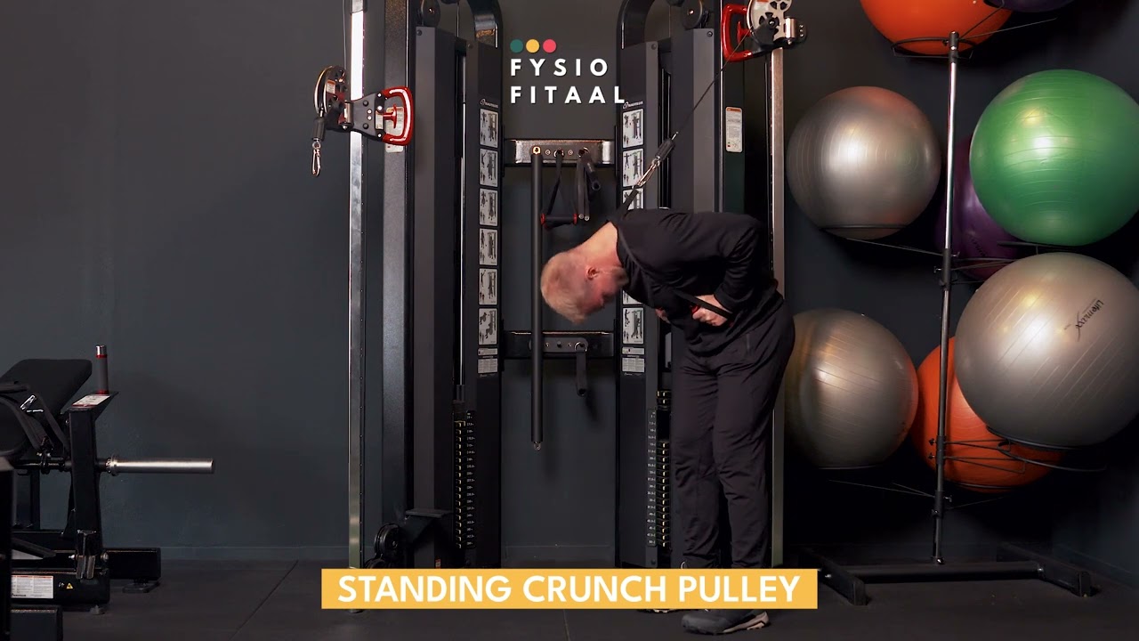 Video thumbnail: Standing crunch pulley - instructional video
