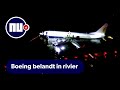 Boeing 737 drijft in rivier na mislukte landing in Florida