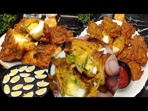 Egg Pakoda | Monsoon Special Crispy Pakoda Snack | Egg Recipes For Snacks| quick evening snacks