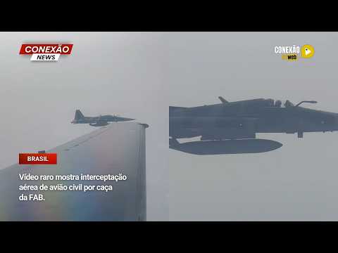 Vídeo: Vídeo raro mostra interceptação aérea de avião civil por caça da FAB.