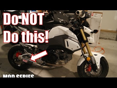 How NOT to Install a Yoshi Exhaust | Honda Grom Mod Series | Milestones