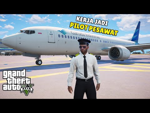 JADI PILOT PESAWAT GARUDA INDONESIA!! - GTA 5 MOD INDONESIA