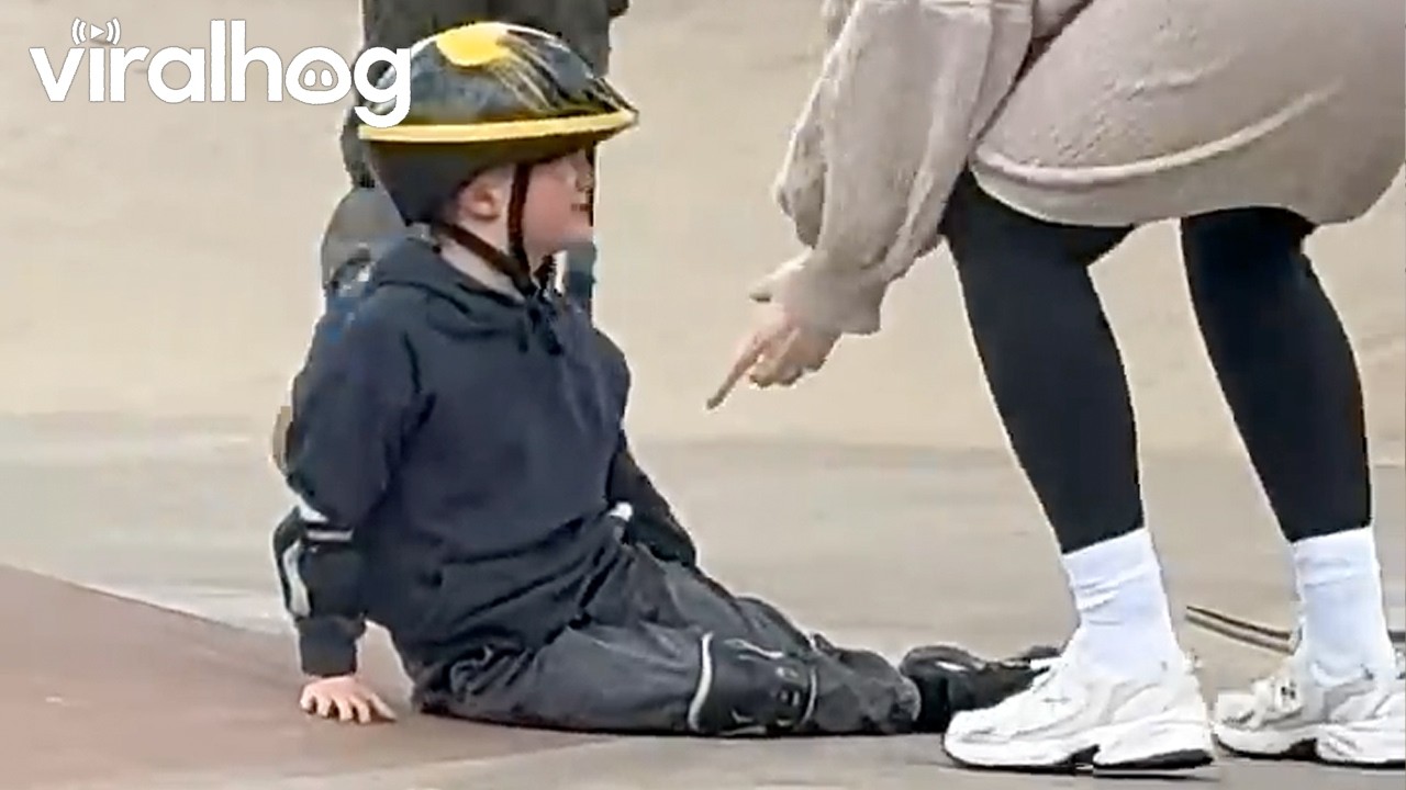 Spirited Kid Doesn't Like Skateboarding || ViralHog