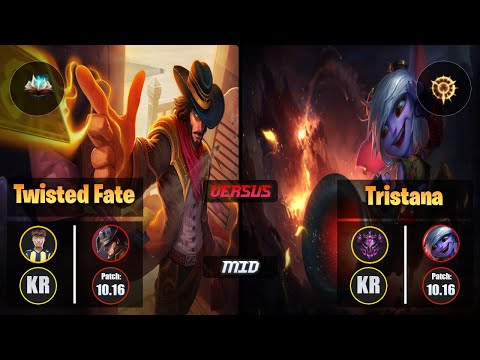 Untara TWISTED FATE (Mid) [Unsealed Spellbook] VS TRISTANA - Master KR Patch 10.16