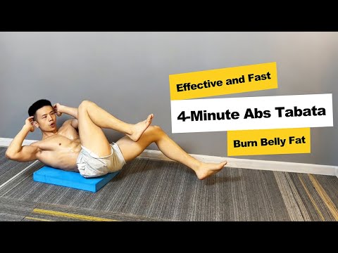 Get Your Abs at Home | 4 Minute High Intensity Tabata Routine to Burn Fat and Tighten Your Waistline