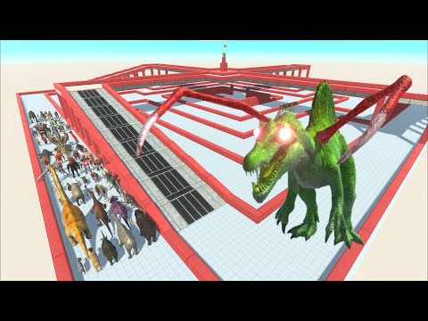ESCAPE FROM ALIEN SPINOSAURUS #4 - Animal Revolt Battle Simulator