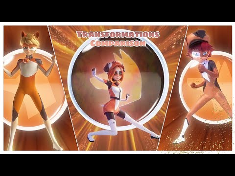MIRACULOUS LADYBUG | Canigirl VS Miss Hound VS Flairmidable - TRANSFORMATIONS COMPARISON!