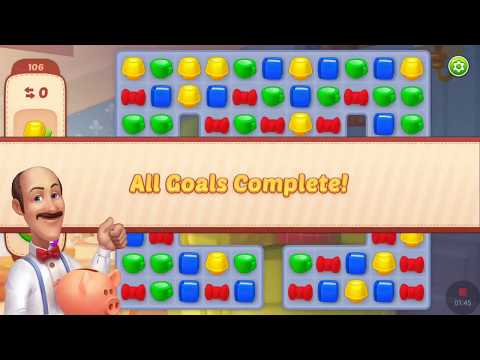 Homescapes level 106 how to pass- no buffs