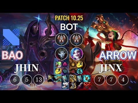 DRX BAO Jhin vs Arrow Jinx Bot - KR Patch 10.25