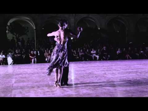  Alejandra Hobert  and  Adrian Veredice  are  dancing  at  Catania Tango Festival  in  2013
