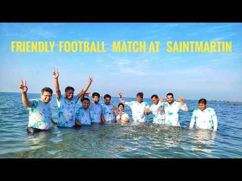 Friendly football match at sea beach 🏝️⚽