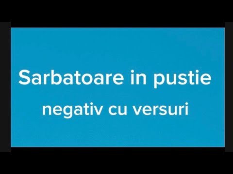 Sarbatoare in pustie / El shaddai - negativ cu versuri