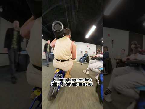 Driving through class, blasting Fetty Wap