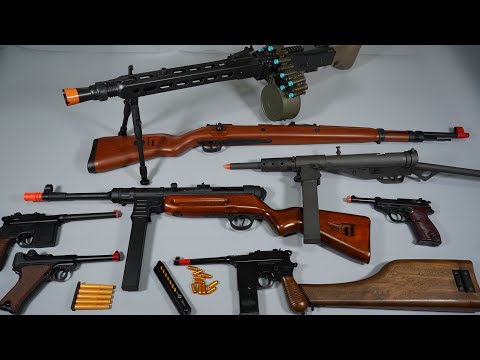 WW2 Weapons Toy Gun German Army MG42 Airsoft Nerf Gun And AK47 G36 - Realistic Toy Guns Collection